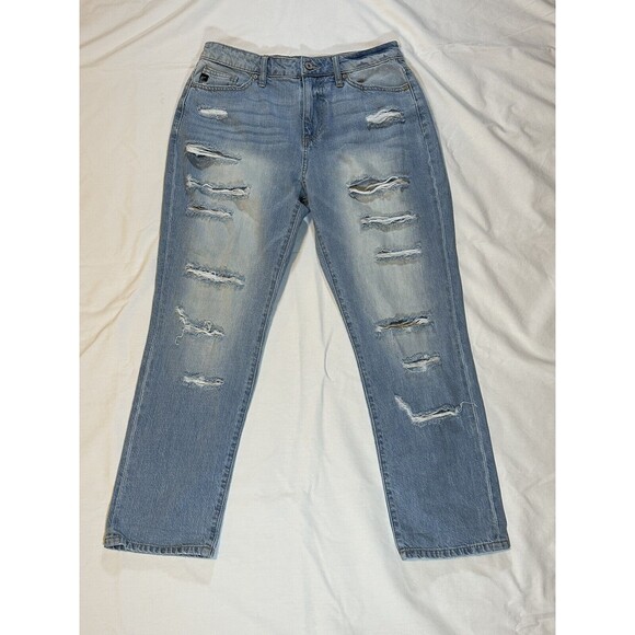 KanCan Denim - Kancan Denim Blue Jeans RN# 144635 Womens Size 7/27 Distressed Medium Wash
